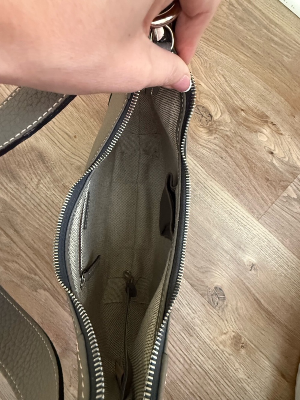 Dooney & Bourke Gray Pebble Leather Shoulder Hobo - Picture 3 of 11